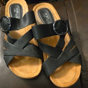 Eurosoft By Sofft Comfortable Black  Women's Sandals